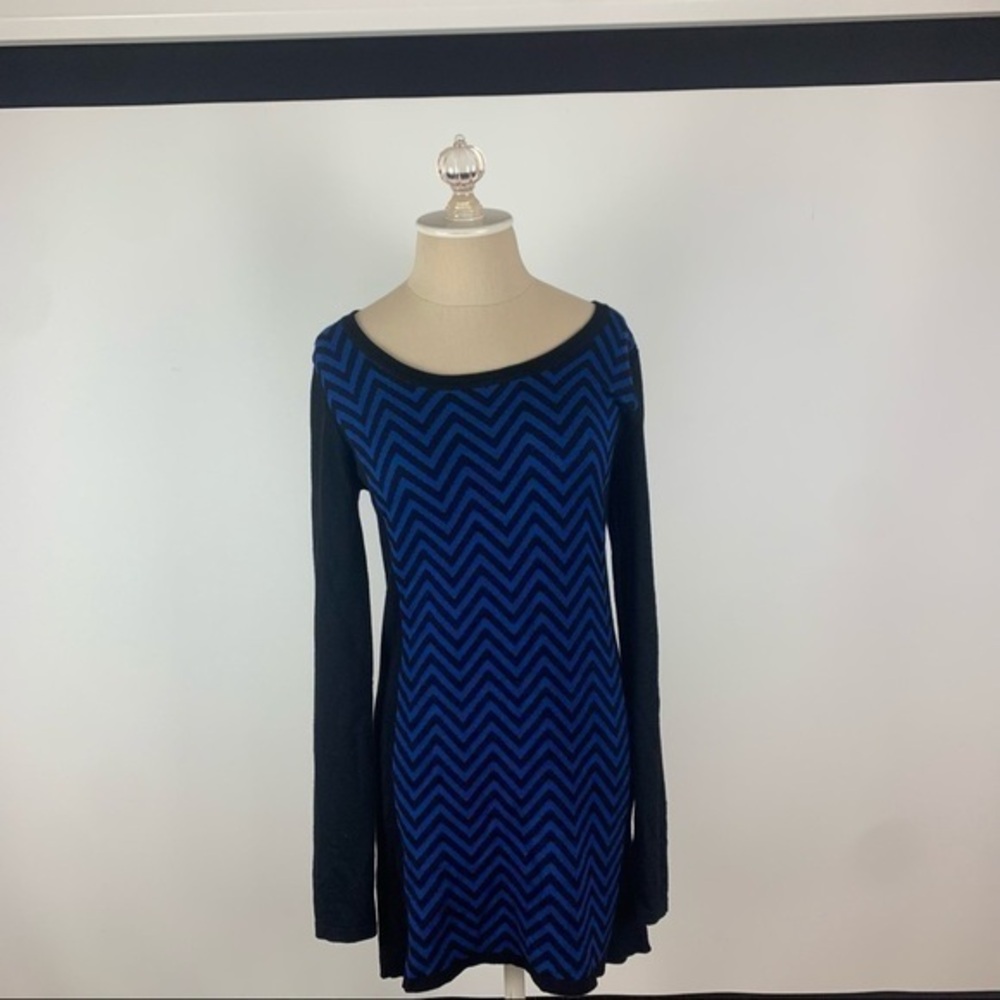 Blue & Black Sweater Dress